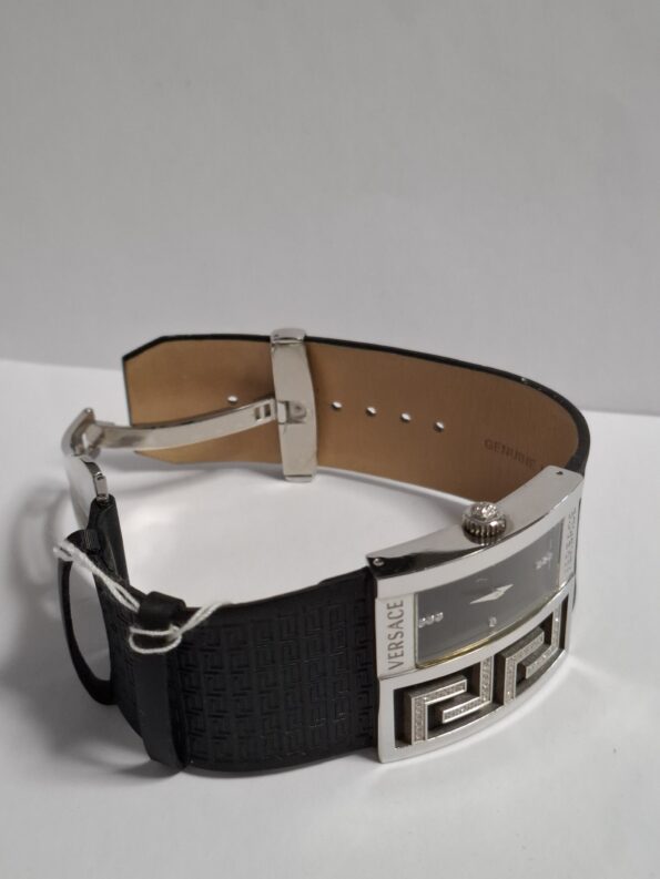 Versace Black Diamonds Stainless Steel Leather V-Greca 64Q91F Women's Wristwatch 36 mm - Image 3