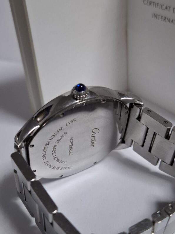 Cartier Ronde Solo de Cartier Silver Men's Leather Strap Watch - 3517 - Image 5