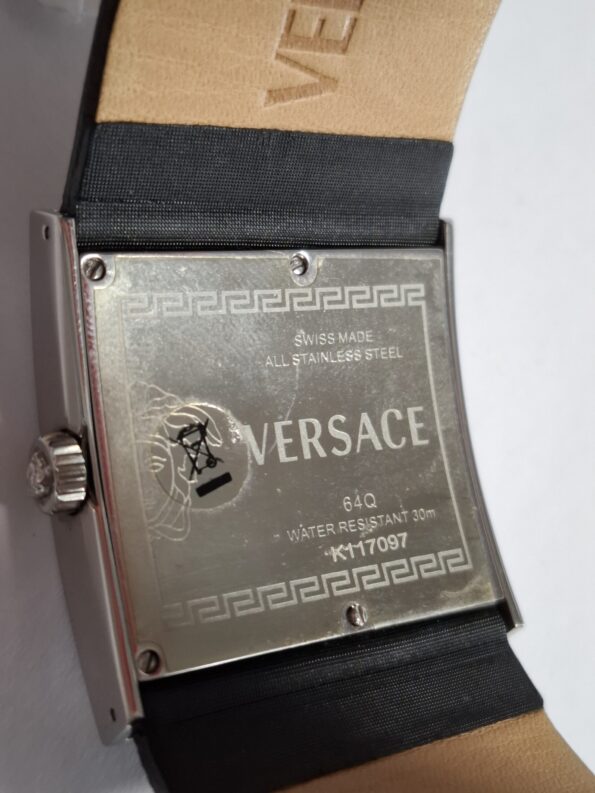 Versace Black Diamonds Stainless Steel Leather V-Greca 64Q91F Women's Wristwatch 36 mm - Image 6