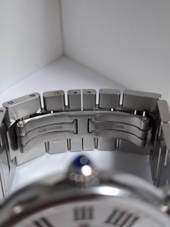 Cartier Ronde Solo de Cartier Silver Men's Leather Strap Watch - 3517 - Image 6