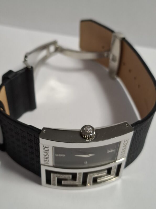 Versace Black Diamonds Stainless Steel Leather V-Greca 64Q91F Women's Wristwatch 36 mm - Image 7